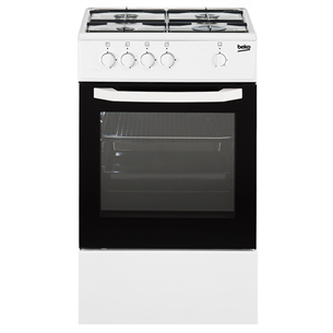 Beko, 51 L, white - Gas cooker with gas oven CSG42002FW