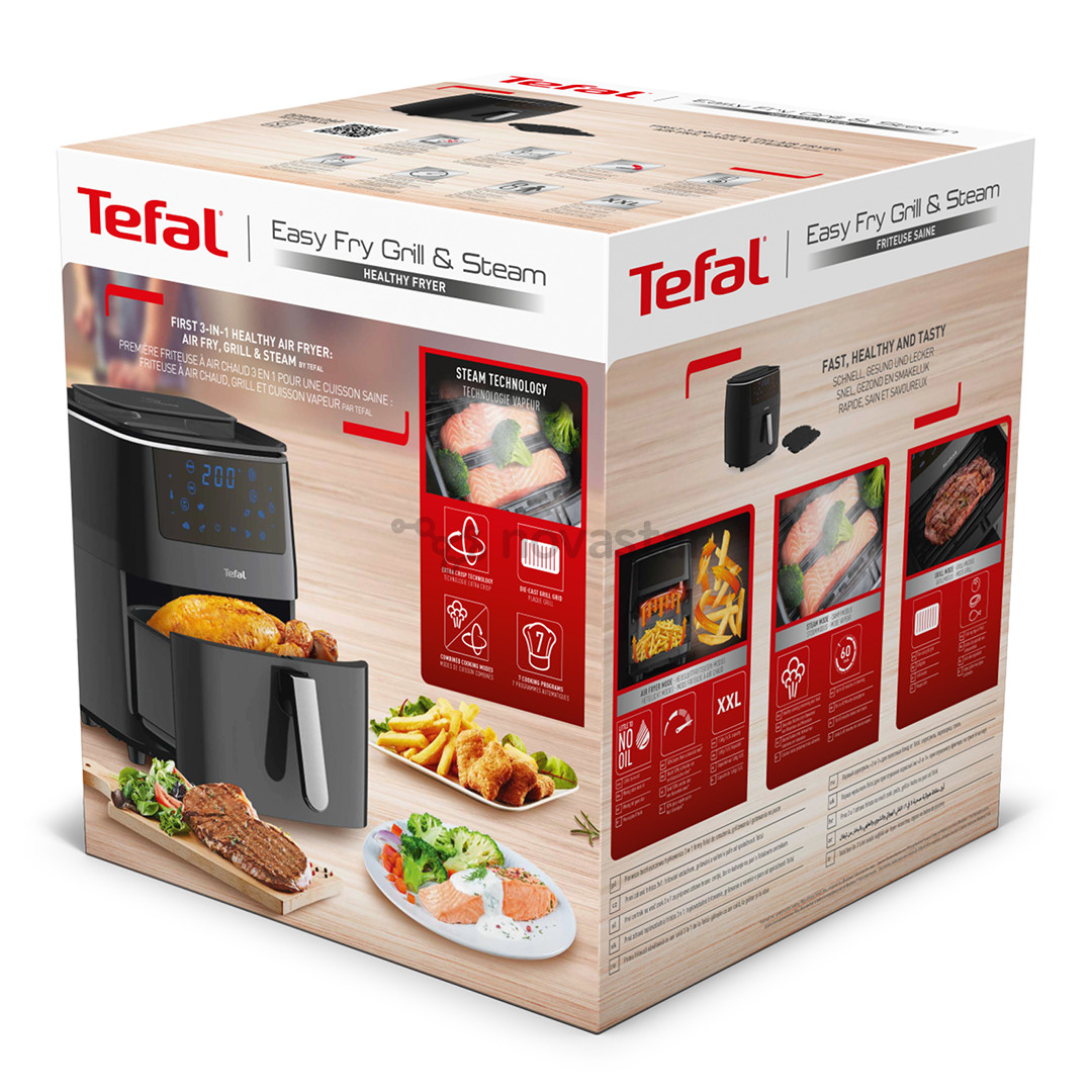 Air Fryer Tefal Easy Fry & Steam, 1700 W, black - 3in1