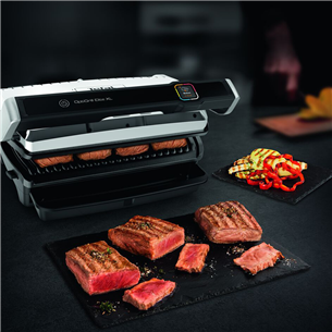 Tefal OptiGrill Elite XL, 2200 Вт, черный/нерж. сталь - Электрический гриль