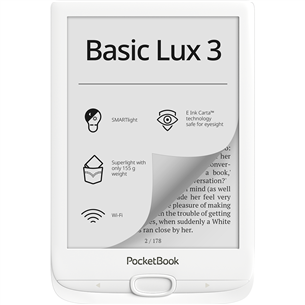 Elektroninė skaityklė PocketBook Basic Lux 3, Balta PB617-D-WW