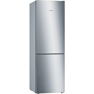 Bosch Series 6, 308 L, aukštis 186 cm, nerūdijančio plieno - Šaldytuvas