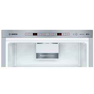 Bosch Series 6, 308 L, height 186 cm, inox - Refrigerator