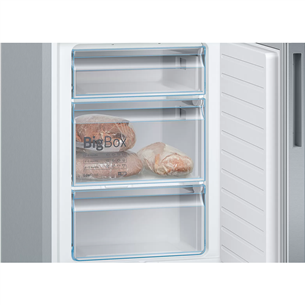 Bosch Series 6, 308 L, height 186 cm, inox - Refrigerator