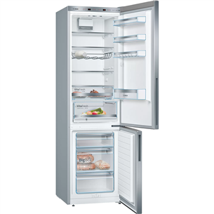 Bosch Series 6, 343 L, height 201 cm, inox - Refrigerator