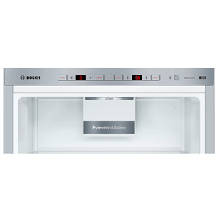 Bosch Series 6, 343 L, height 201 cm, inox - Refrigerator