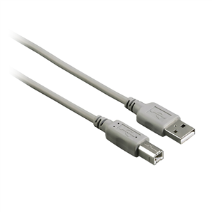 Laidas Hama USB-A -- USB-B, 3 m, Gray