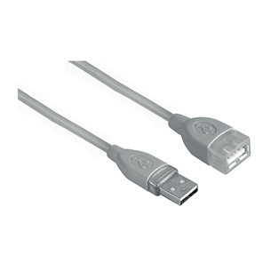 Hama USB 2.0 Extension Cable, 3 m, gray - USB extension cable 00200620