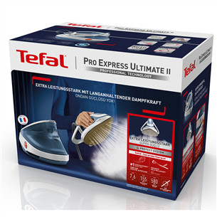Tefal Pro Express Ultimate II, 3000 W, mėlyna/balta - Lyginimo sistema