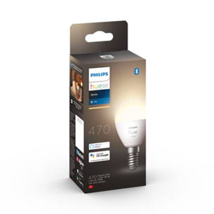 Lemputė Philips Hue White Lustre, P45, E14, White, 1 vnt.