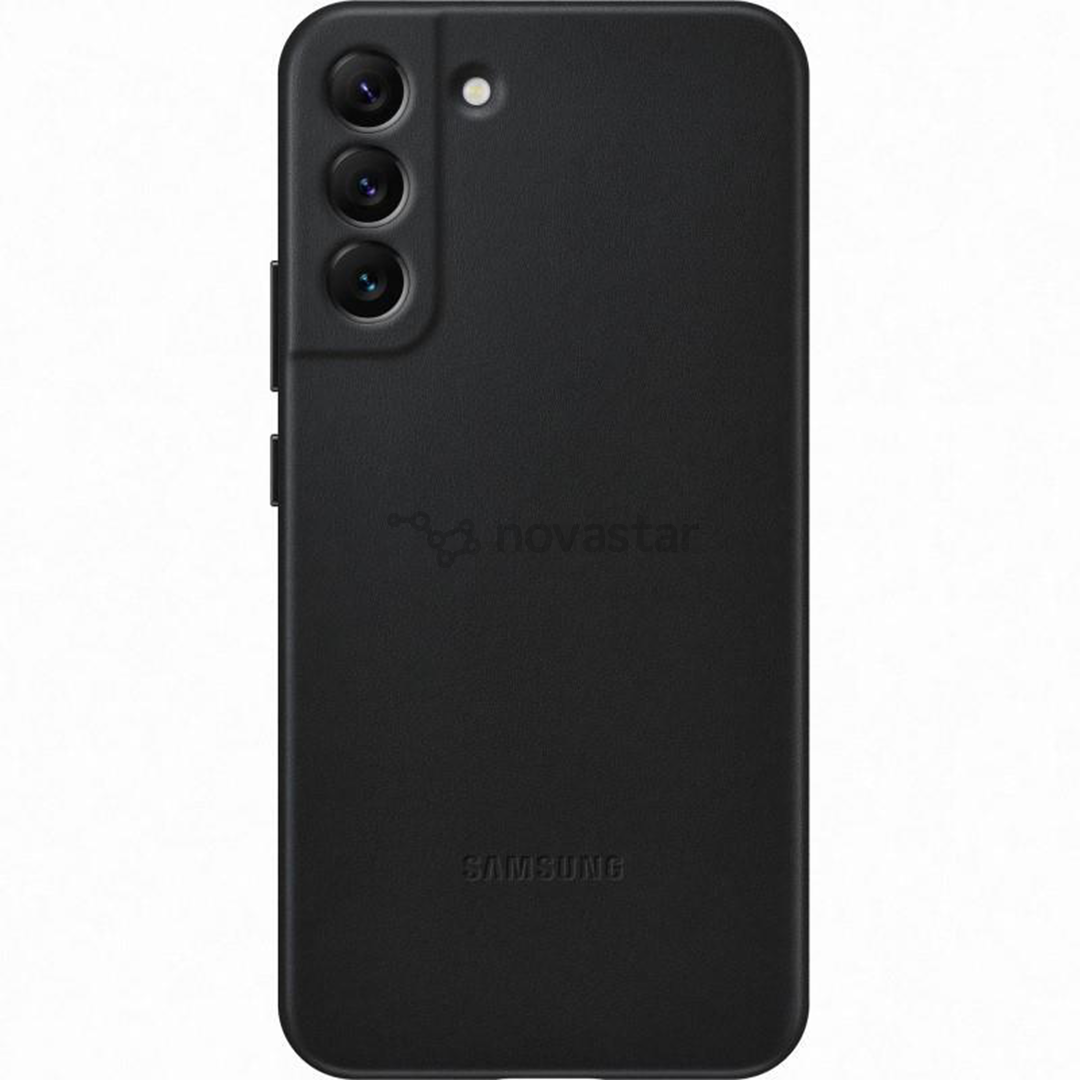 Dėklas Samsung Galaxy S22+ Leather cover, Odinis, juodas