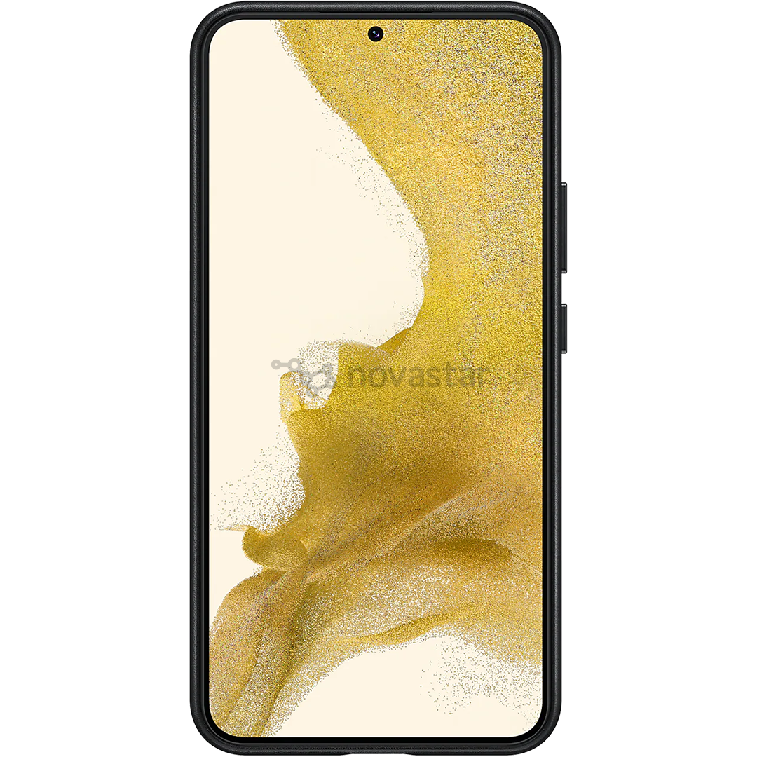 Dėklas Samsung Galaxy S22+ Leather cover, Odinis, juodas