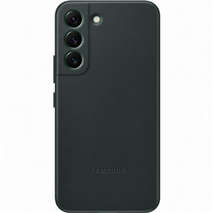 Dėklas Samsung Galaxy S22, Odinis, Dark Green EF-VS901LGEGWW