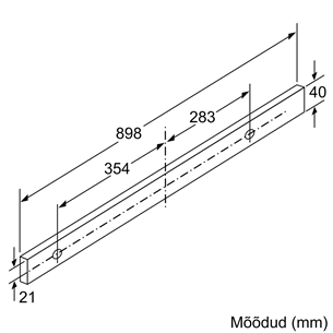 Bosch, 628 m³/h, width 89.8 cm, silver - Built-in Cooker Hood