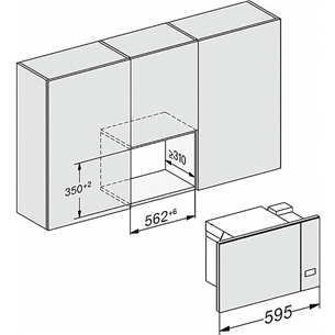 Įmontuojama mikrobangų krosnelė Miele M2234OBSW