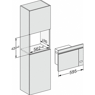 Įmontuojama mikrobangų krosnelė Miele M2234OBSW