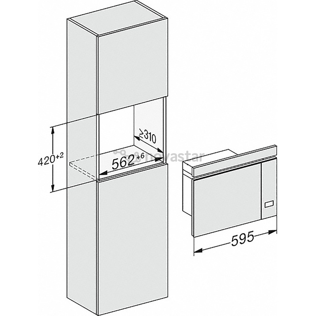 Įmontuojama mikrobangų krosnelė Miele M2234OBSW