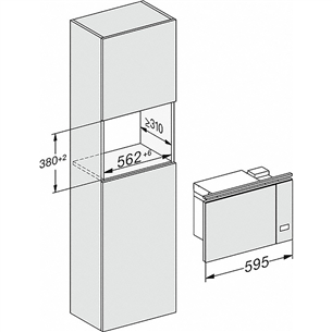 Įmontuojama mikrobangų krosnelė Miele M2234OBSW