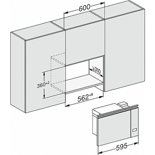 Įmontuojama mikrobangų krosnelė Miele M2234OBSW