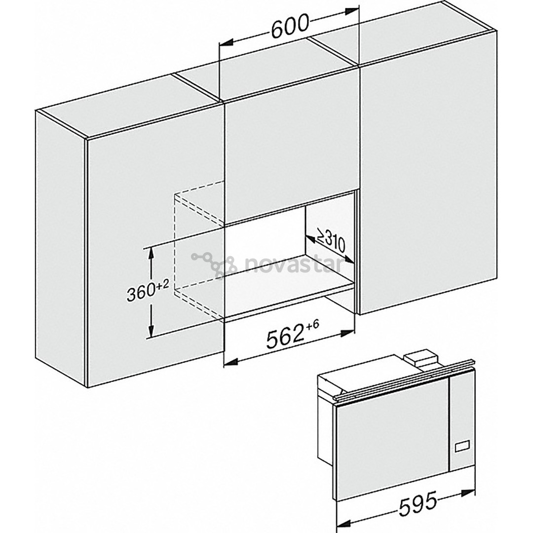 Įmontuojama mikrobangų krosnelė Miele M2234OBSW