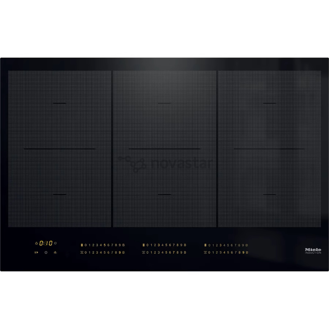 Miele, 3 PowerFlex cooking areas, width 80 cm, frameless, black - Built-in Induction Hob
