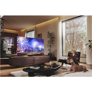 Samsung QN900B Neo QLED 8K Smart TV, 85'', центральная подставка, серебристый/черный - Телевизор