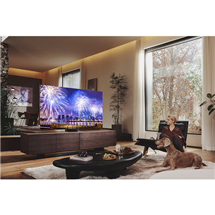 Samsung QN900B, 75'', 8K, Neo QLED, central stand, silver/black - TV