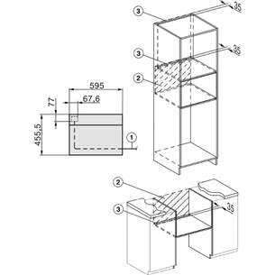 Įmontuojama mikrobangų krosnelė Miele H7440BMOBSW