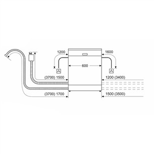 Bosch Serie 8, Silence Plus, 14 place settings - Built-in Dishwasher