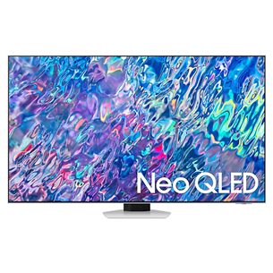 Samsung Neo QLED 4K UHD 2022, 65'', центральная подставка, серебристый - Телевизор