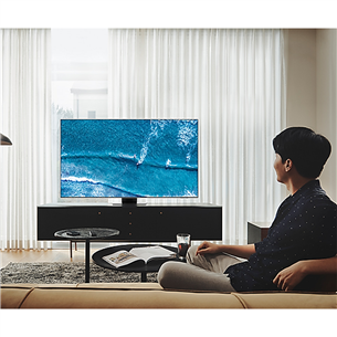 Samsung QN85B, 85'', 4K UHD, Neo QLED, central stand, silver - TV