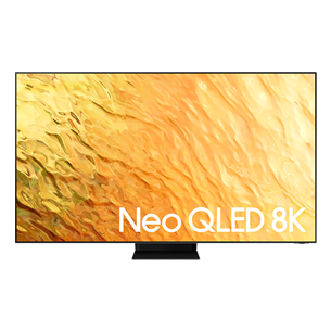 Samsung QN800B, 75'', 8K, Neo QLED, central stand, silver/black - TV