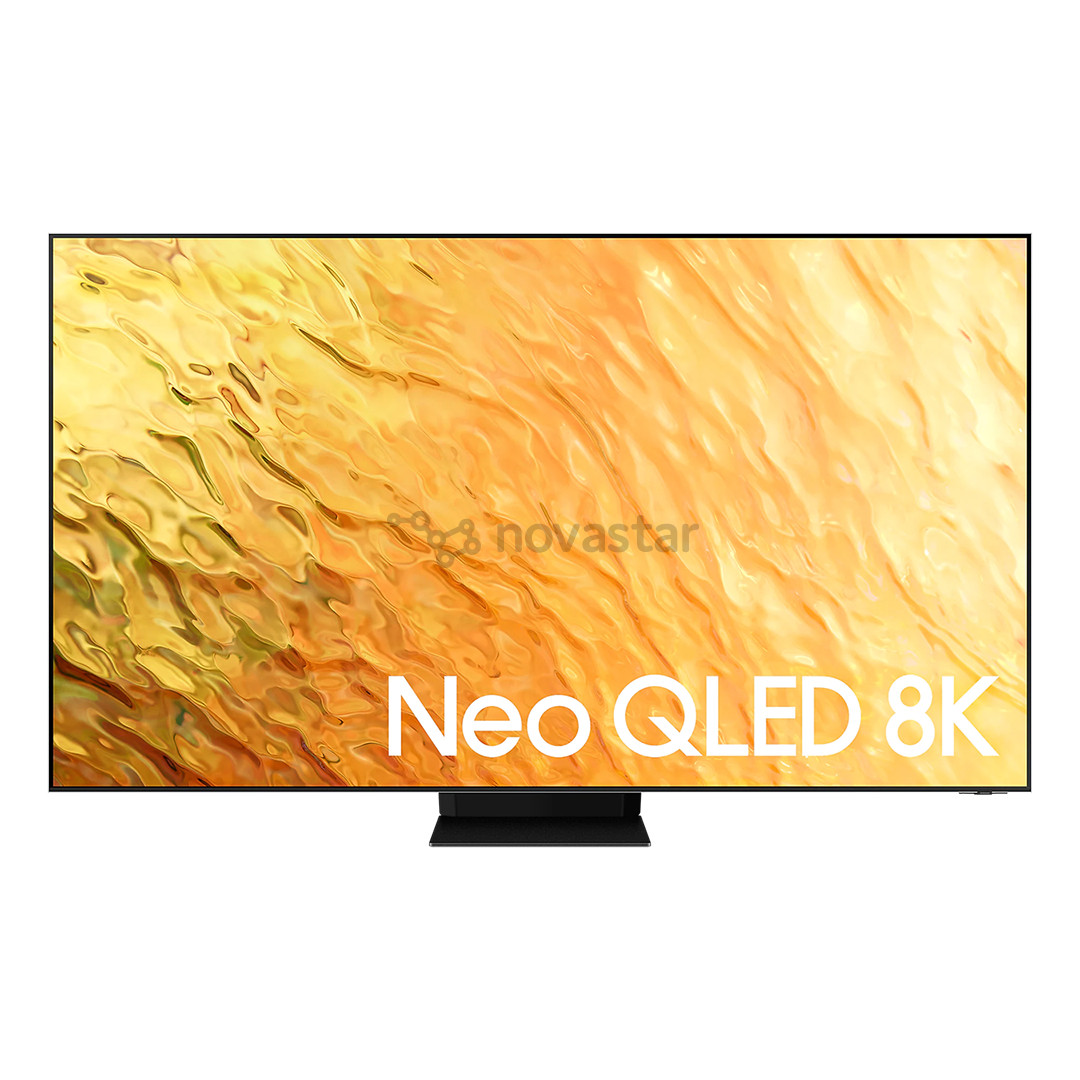 Samsung QN800B, 75'', 8K, Neo QLED, central stand, silver/black - TV