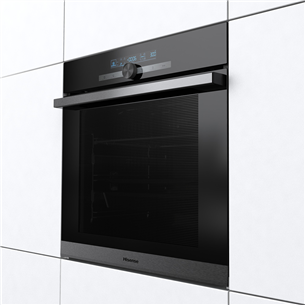 Hisense, pyrolytic cleaning, 77 L, black - Built-in Oven