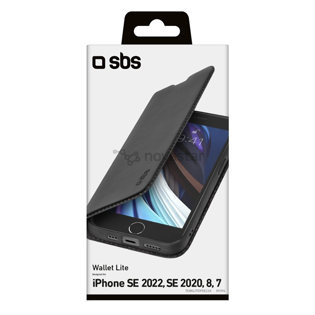 Dėklas SBS Book iPhone SE 2022/2020, Juodas
