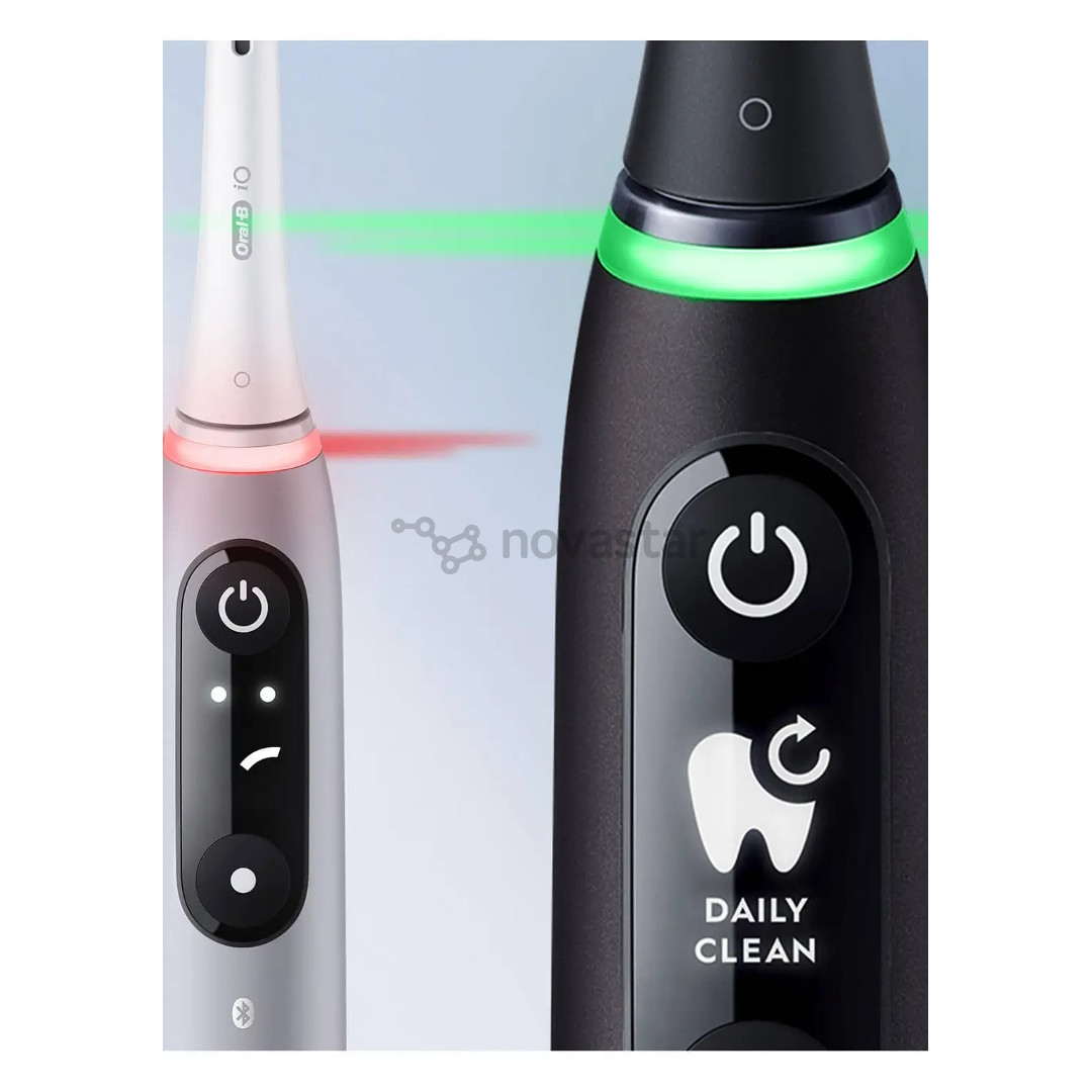 Braun Oral-B iO6 Duo, 2 vnt., juodas/rožinis - Elektriniai dantų šepetėliai