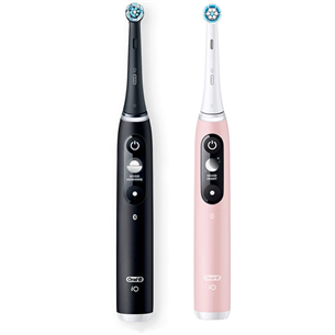 Elektrinis dantų šepetėlis Braun Oral-B iO6 Duo, 2 vnt, Black/Pink