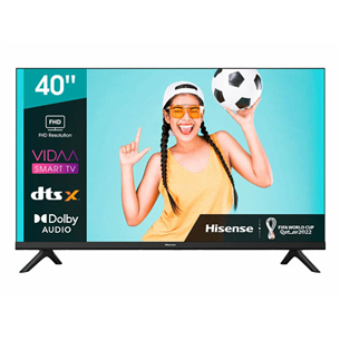 Hisense LCD FHD, 40'', feet stand, black - TV