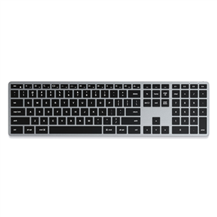 Klaviatūra Satechi Slim X3 Bluetooth Backlit Keyboard, SWE, Belaidė, Pilka/Juoda