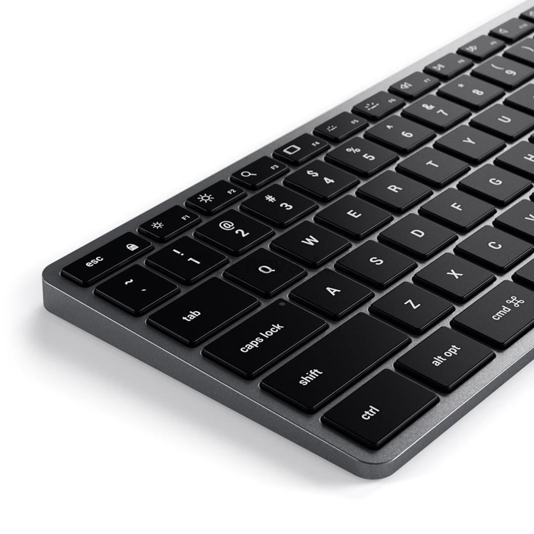 Klaviatūra Satechi Slim X3 Bluetooth Backlit Keyboard, SWE, Belaidė, Pilka/Juoda