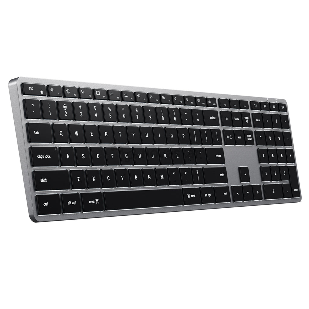 Klaviatūra Satechi Slim X3 Bluetooth Backlit Keyboard, SWE, Belaidė, Pilka/Juoda