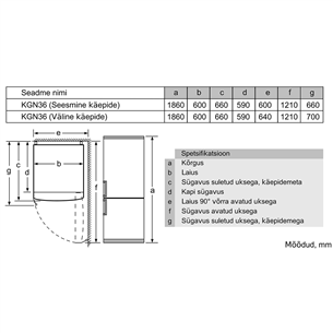 Bosch, NoFrost, 326 L, height 186 cm, white - Refrigerator