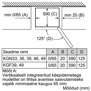 Šaldytuvas Bosch KGN36VWED