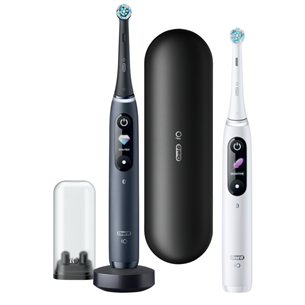 Braun Oral-B iO 8 Duo, 2 шт., черный/белый - Комплект электрических зубных щеток