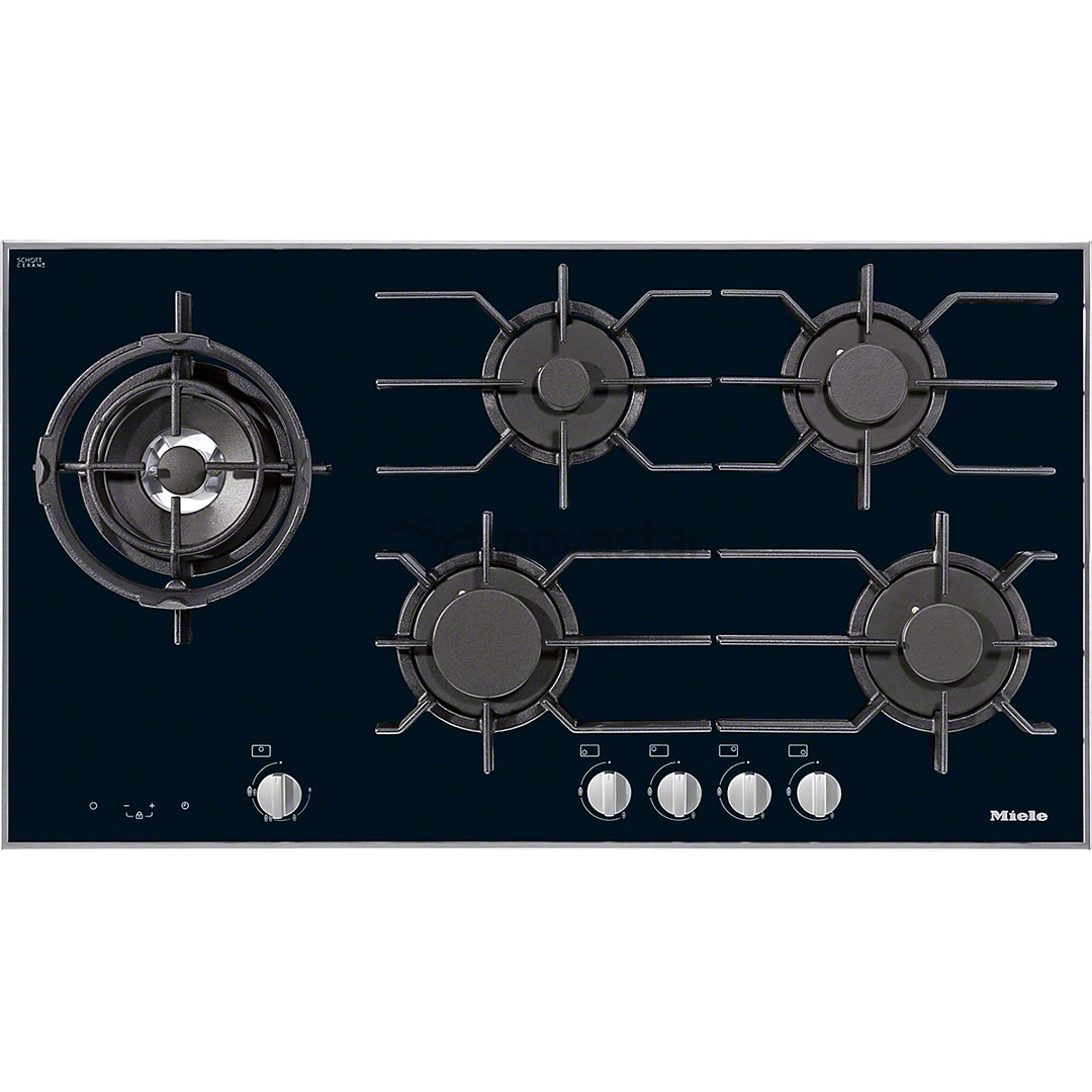 Miele, plotis 94,2 cm, juoda - Įmontuojama dujinė kaitlentė