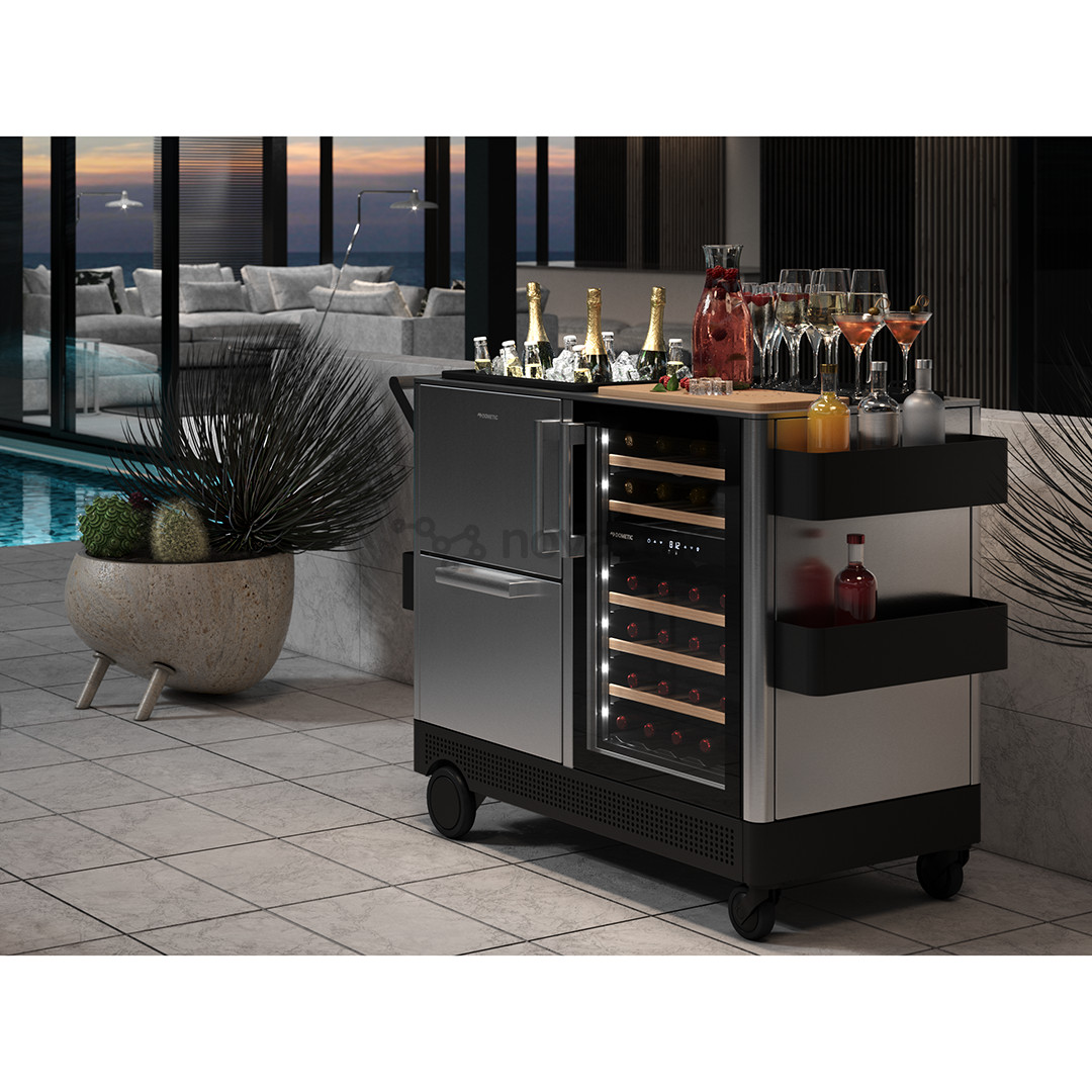 Dometic MoBar 550, 39 buteliai, aukštis 98 cm, juodas/nerūdijančio plieno - Mobilus lauko baras