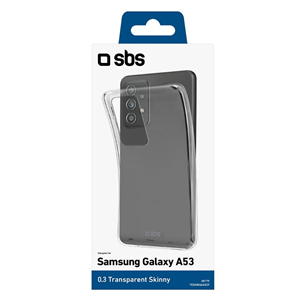 Dėklas SBS Skinny Cover, Samsung Galaxy A53, Silikoninis, Skaidrus