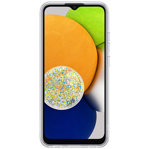 Dėklas Samsung Galaxy A03, Silikoninis, Skaidrus