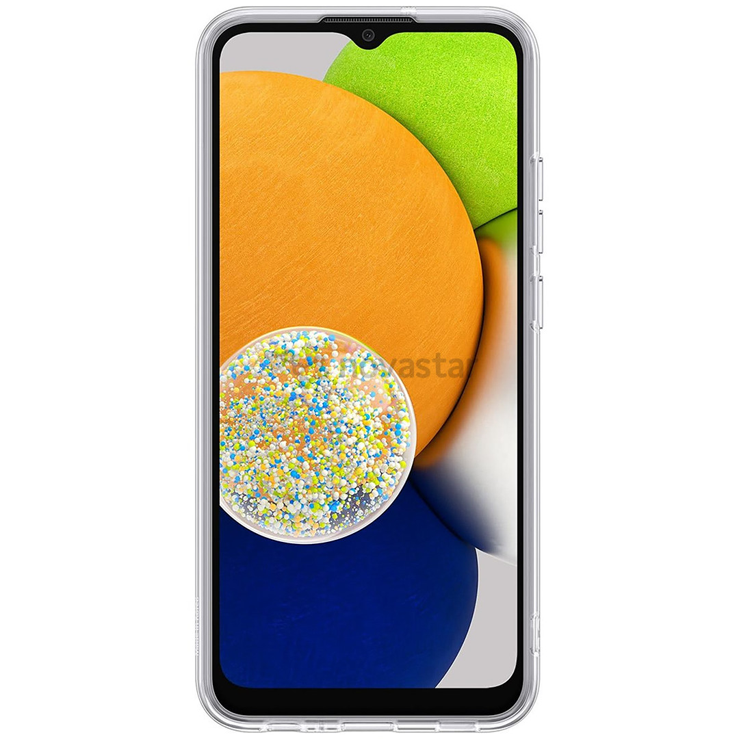 Dėklas Samsung Galaxy A03, Silikoninis, Skaidrus