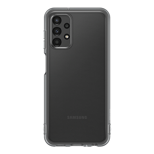 Dėklas Samsung Galaxy A13, Permatomas, Juodas