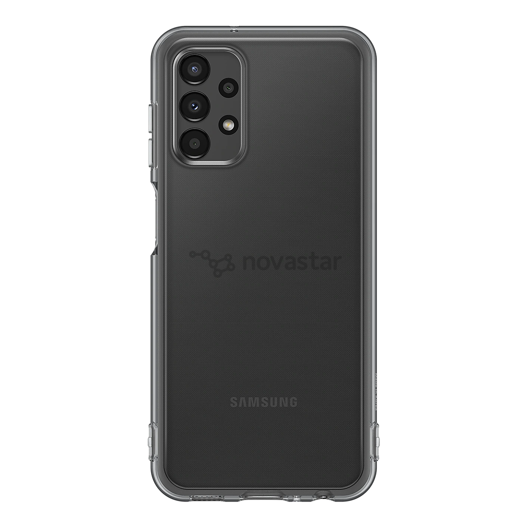 Dėklas Samsung Galaxy A13, Permatomas, Juodas